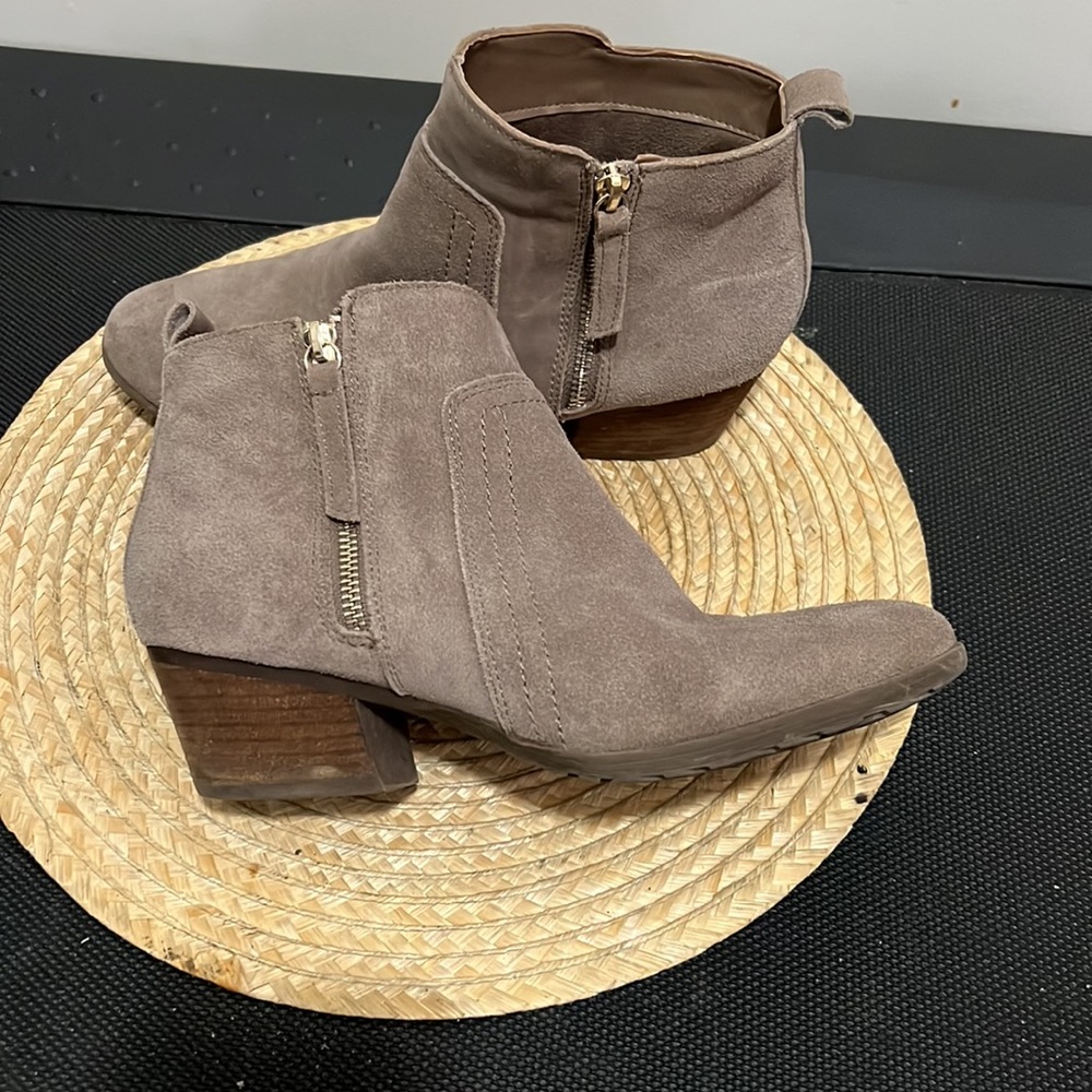 Gianni Fermani Suede Leather Textured Ankle Western Boots Size 10